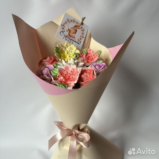 Букеты из зефирных цветов на 1 сентября