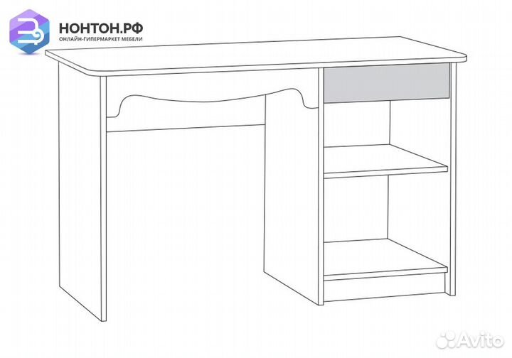 Стол письменный Флоренция 12.24 ясень анкор