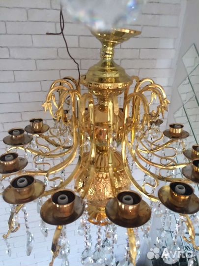 Винтажная хрустальная люстра