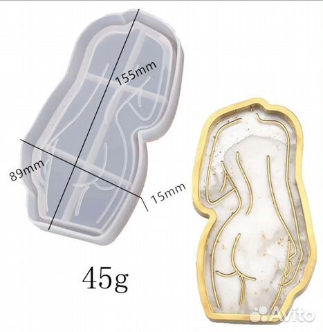 Молд силиконовая форма для гипса эпоксидной смолы
