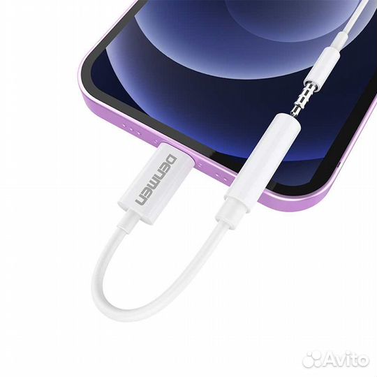 Адаптер Denmen DU02 Lightning - Jack 3,5мм (Blueto