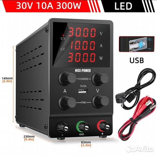 Лабораторный блок питания 30В 10А