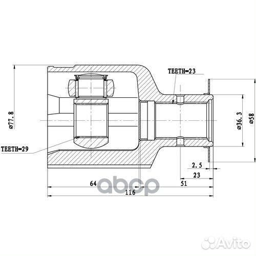 ШРУС ШРУС внутренний mitsubishi carisma DA (95