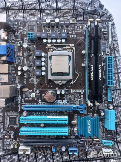 Комплект мать проц память