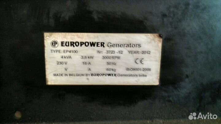Бензогенератор EP 4100 3600 Вт Инструмент