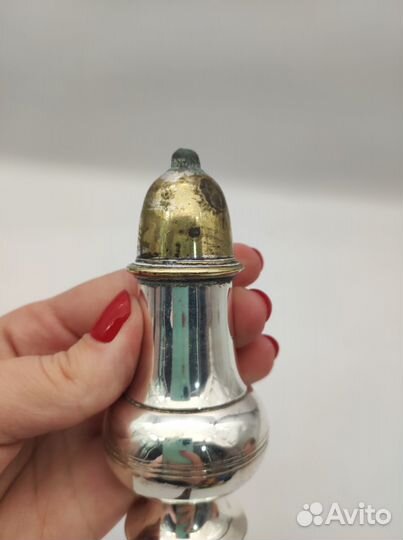 Солонка перечница серебрение высота 11 см, се