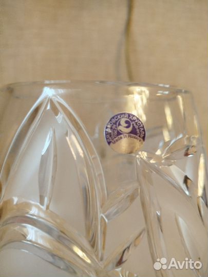 Ваза для цветов хрустальная