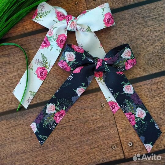 Бант для волос ручной работы
