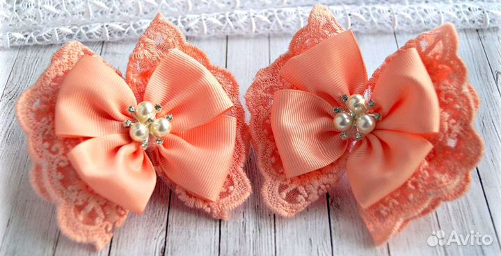 Солнечные, школьные бантики - ручной работы