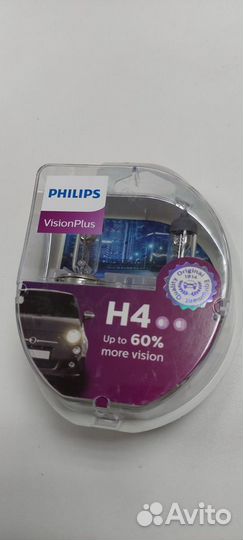 Лампа Philips H4 VisionPlus +60