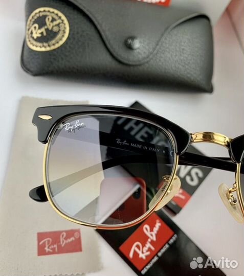 Очки ray ban clubmaster пепельный