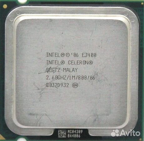 Процессор Intel Celeron Dual Core E3400 2,6/1M/800