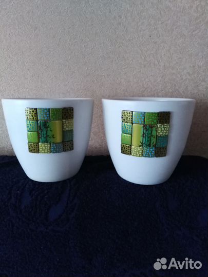 Керамические горшки для цветов бу