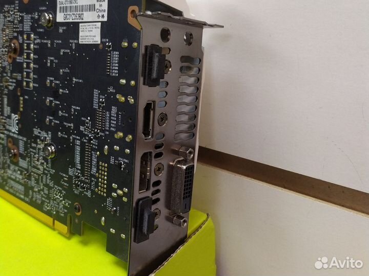 Видеокарта asus dual GeForce GTX 1060 OC 6GB