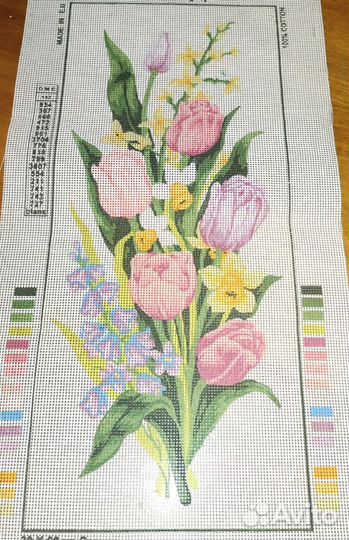 Вышивка крестиком с рисунком на канве