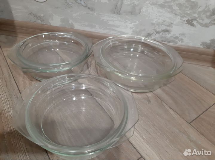 Набор посуды кастрюли с крышками жаропрочные