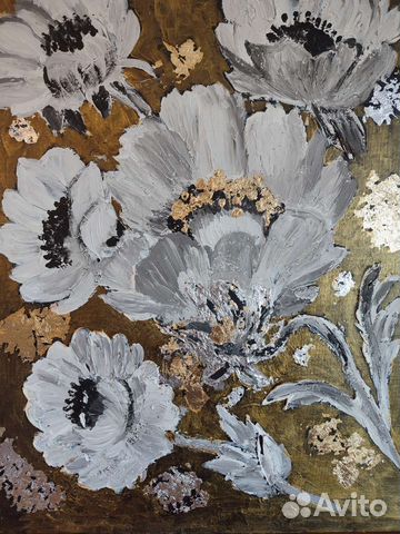 Интерьерная картина акрилом с поталью