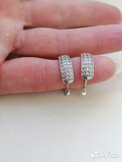 Серебряные серьги, проба 925