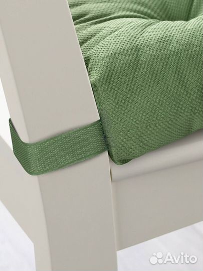 Подушка на стул икеа Малинда, 40х38х7 зеленый,ikea