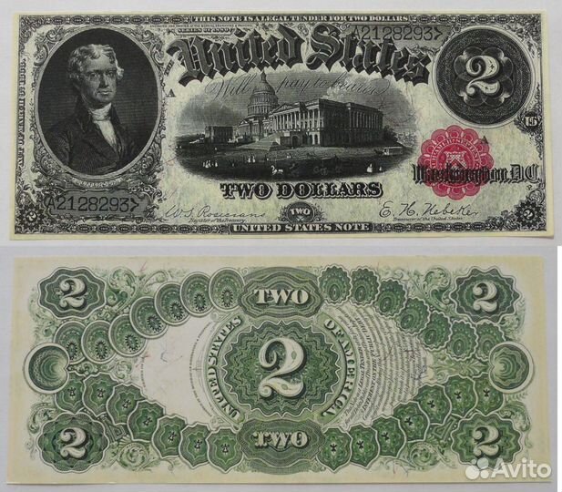 США от 1 до 100 долларов 1891 (9 копий)