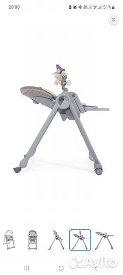 Стульчик для кормления chicco polly magic relax