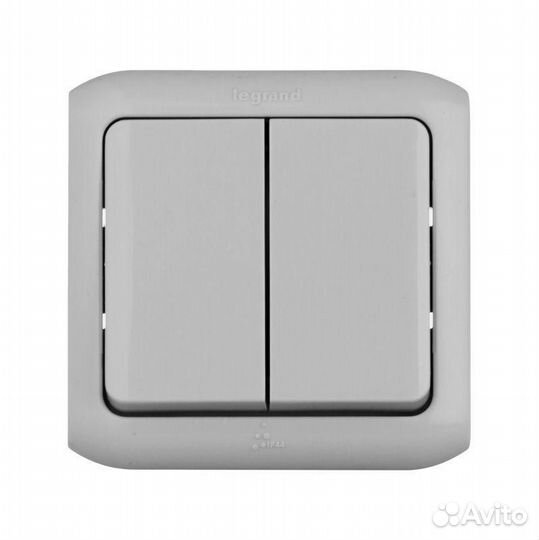 Выключатель 2-кл. оп Quteo 10А IP44 250В 10AX сер. Leg 782332