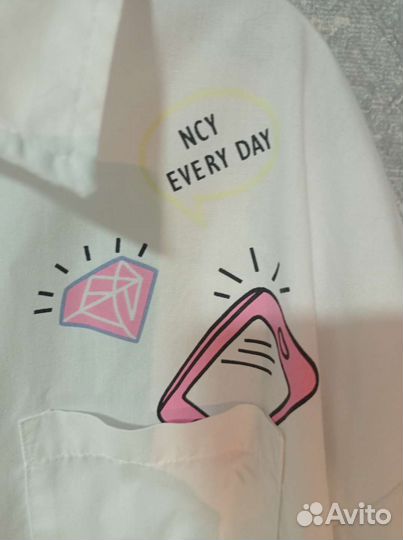 Блузка рубашка для девочки рост 140 10 лет