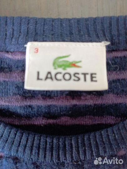 Винтажный свитер lacoste ориг