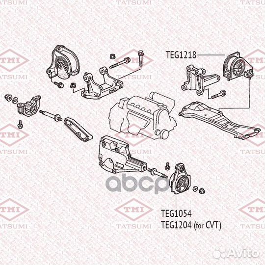 Подушка двигателя/кпп tatsumi TEG1218 honda HR-V