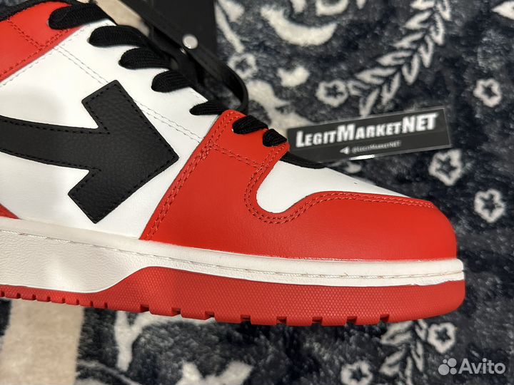 Off White Out of Office Red/Black Sneakers