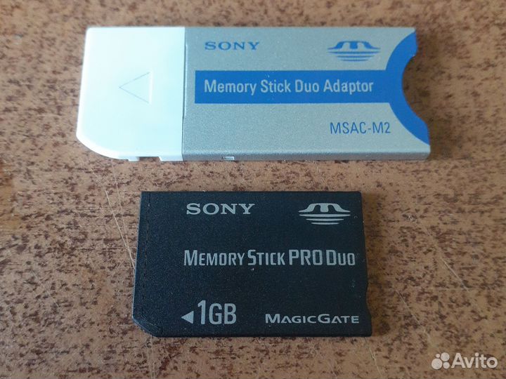 Карта памяти memory stick pro duo 1gb с адаптером