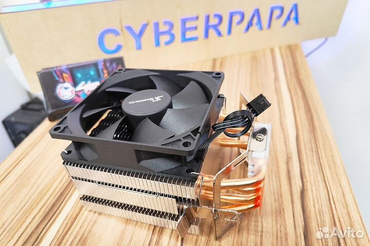 Кулер на процессор 4 трубки 4 pin 90mm башня