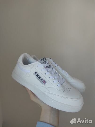 Новые белые кеды Reebok club c 85 женские