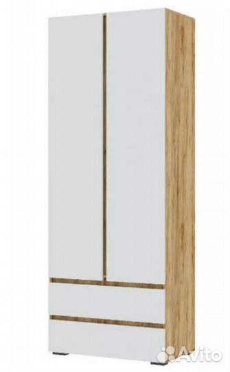 Шкаф двухстворчатый белый 80 см.Хелен шк-01