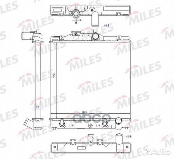 Радиатор (автомат/механика) honda civic 1.4-1.6