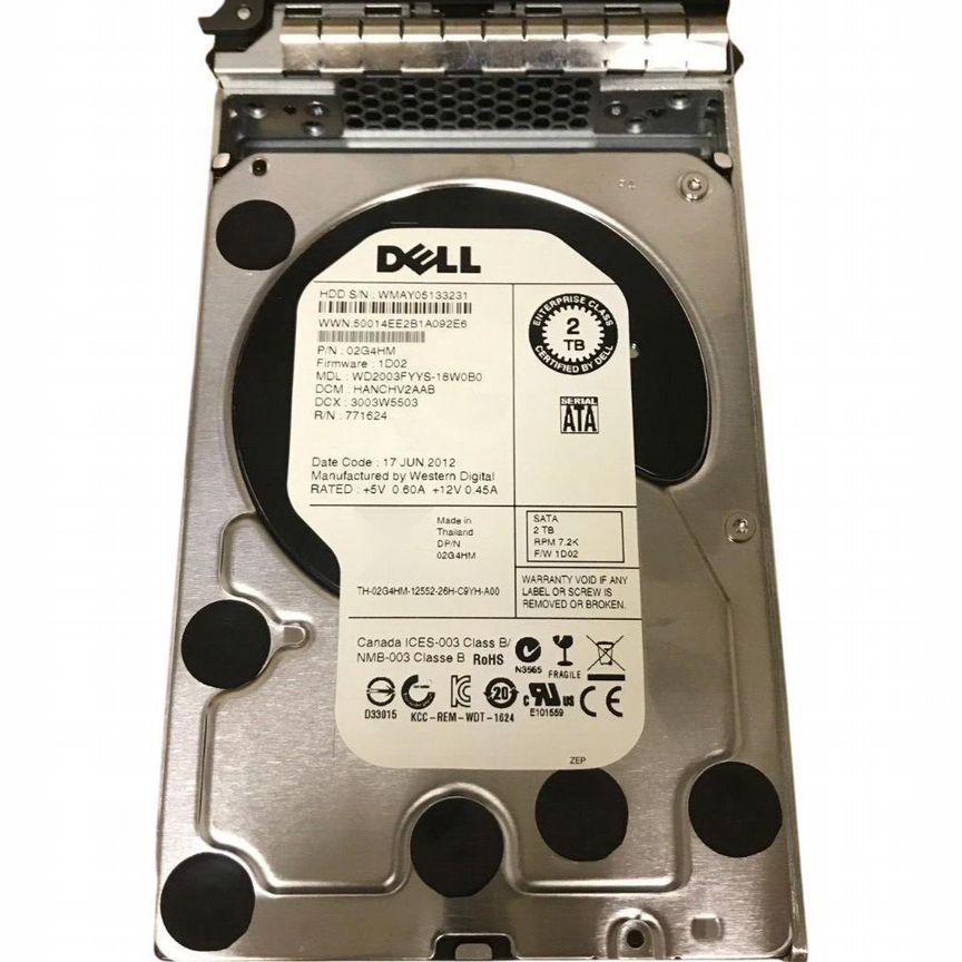 [2G4HM] Жесткий Диск Dell 2tb Sata2 3,5" Hdd 2g4hm