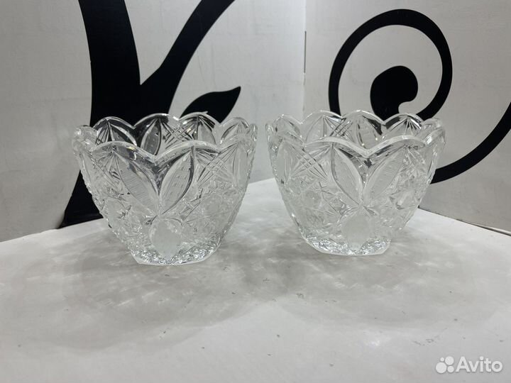 Набор салатников СССР / Хрусталь 2 штуки