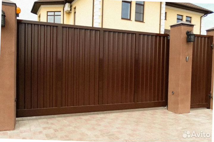 Ворота откатные алюминиевые Prestige