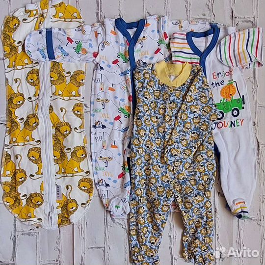 Пакет новых вещей для мальчика до 1 года