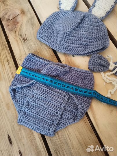 Комплект для фотосессии Зайка для новорожденных