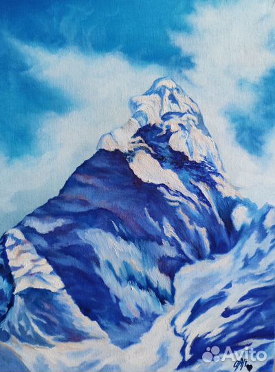 Картина маслом природа Горы горный пейзаж