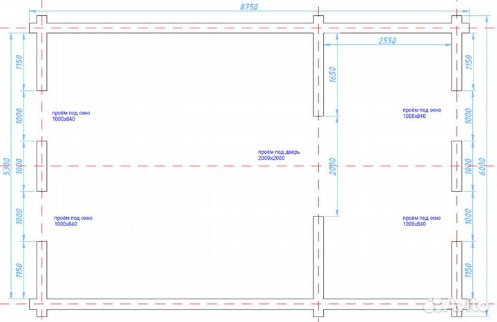 Сруб дома - бани 6х8.75м. полтора этажа (Видео)