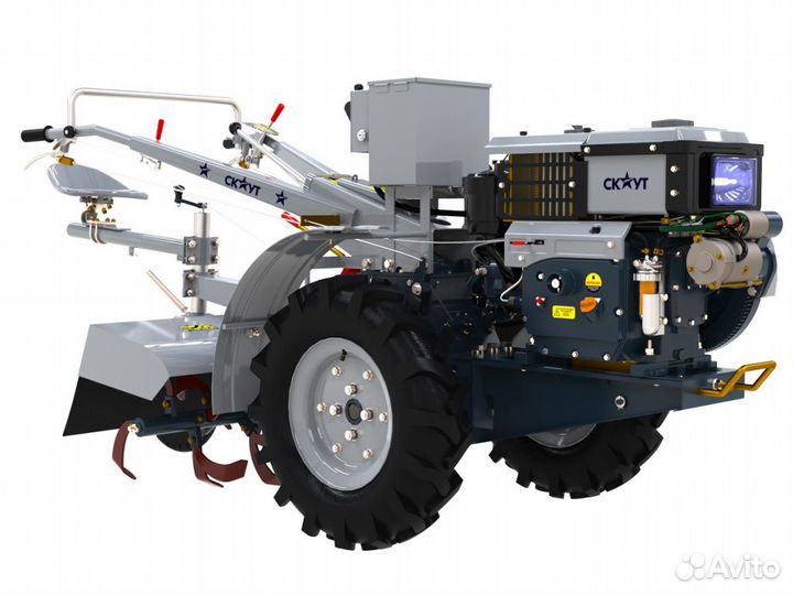 Мотоблок Файтер 101DE + почвофреза и сиденье