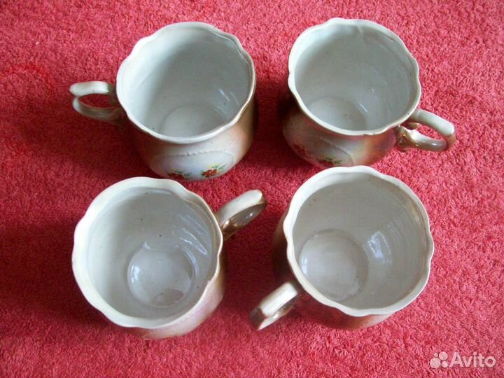Кружки чайные перламутр -С.С.С.Р.(4 шт.)
