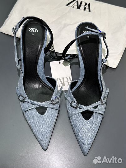 Босоножки zara джинсовые