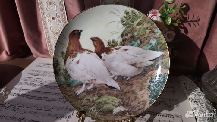Коллекционная Тарелка Куропатки Фарфор Англия