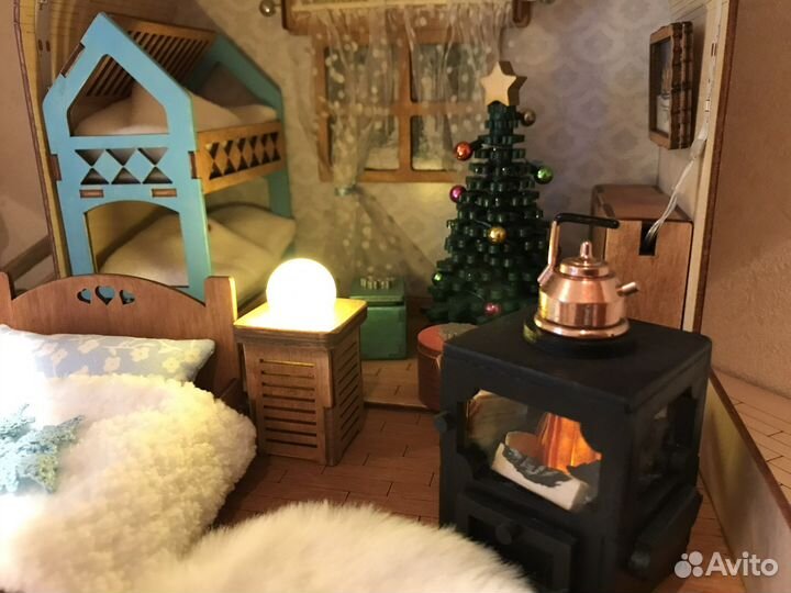 Печь-камин для кукольного домика