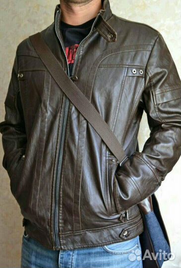 Мужская куртка из эко-кожи