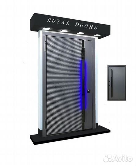 Металлическая входная дверь с подсветкой