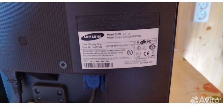 Монитор Samsung 720N на запчасти